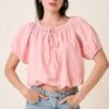 Mittoshop Linen Two-Way Short Sleeve Crop Blouse -Little Loom Store 6f80bcd2 6477 4f5b a29b b67aabb1c83c Min