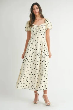 MABLE Polka Dot Puff Sleeve Midi Dress -Little Loom Store 71487869fa3d4070a158ff8452ccd377 Max Origin
