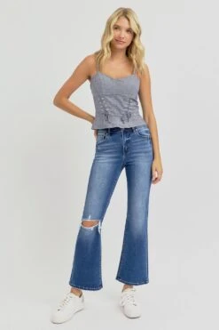 RISEN Full Size Distressed High Rise Crop Flare Jeans -Little Loom Store 71ad76d4 8fa2 42a2 b139 355fe3acdc39 Max