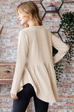 Heimish Full Size Round Neck Long Sleeve Ribbed Babydoll Top 6 Heimish Full Size Round Neck Long Sleeve Ribbed Babydoll Top -Little Loom Store 71c6668e 6652 4ab4 8c66 055fcb2eb9cd Max