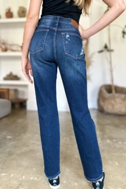 Judy Blue Full Size High Waist Rigid Magic Heavy Destroy Straight Jeans -Little Loom Store 72de9d98 c960 44f7 9fd2 0976d94456ce Max