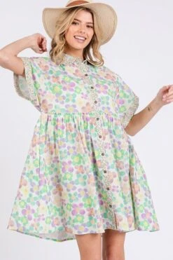 SAGE+FIG Floral Babydoll Short Sleeves Dress -Little Loom Store 72e5e69a dd7b 4159 beb0 eaca4192c9a1 Min