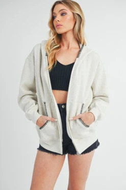 Aemi + Co Contrast Trim Zip Up Hoodie Jacket -Little Loom Store 7311518c 10b2 4317 8ed9 ed8e955a4984 Max