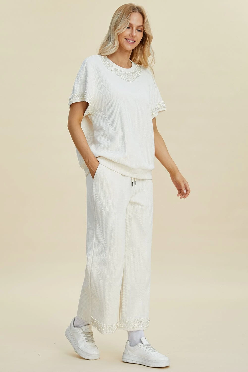 Double Take Full Size Pearl Detail Round Neck Top And Pants Set 11 Double Take Full Size Pearl Detail Round Neck Top And Pants Set - Image 9