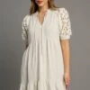 Umgee Full Size Ruffled Hem Heart Lace Sleeve Tie Neck Dress Plus Size -Little Loom Store 756528f8 3b85 46c8 bf94 f906e41b76bb Max