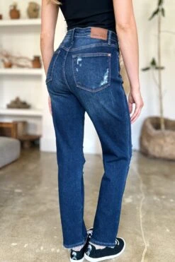 Judy Blue Full Size High Waist Rigid Magic Heavy Destroy Straight Jeans -Little Loom Store 756a46e1 e45a 42ac a33f 4ba474e2c25f Max