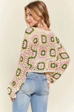 ADORA Multicolor Crochet Crop Top -Little Loom Store 7756b28d9df64f8a8742757c1b262f23 Max Origin