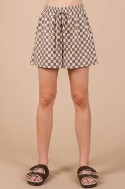 Ces Femme Checkered Round Neck Top And Shorts Set -Little Loom Store 776b4b8a 355f 4696 a2c6 646768c8028d Min