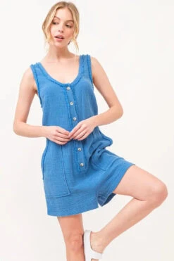And The Why Washed Gauze Front Button Down Romper 12 And The Why Washed Gauze Front Button Down Romper -Little Loom Store 77cc2258769240189fb76c28aa14ab65 Max Origin