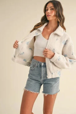 MABLE Floral Embroidered Fleece Teddy Jacket -Little Loom Store 78840e6823f845a286c703c6ebb4fb52 Max Origin