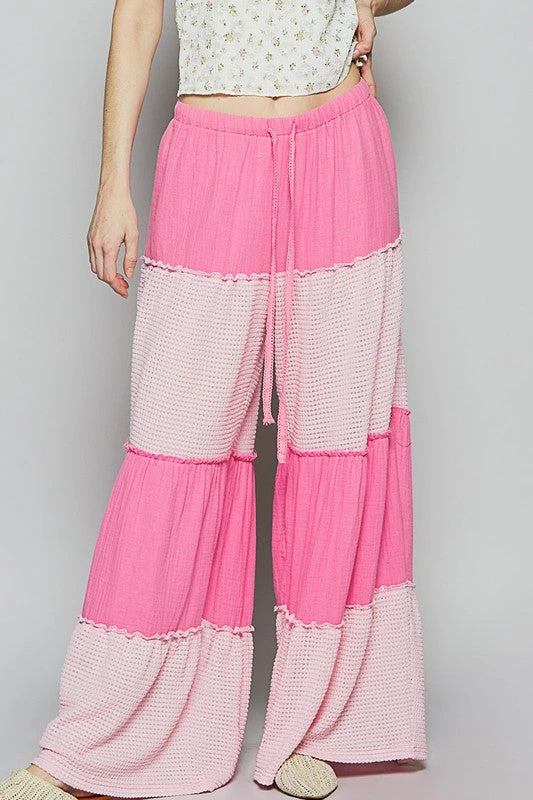POL Two Tone Drawstring Wide Leg Pants 3 POL Two Tone Drawstring Wide Leg Pants