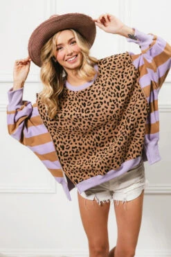 BiBi Leopard And Stripe Mixed Top 22 BiBi Leopard And Stripe Mixed Top -Little Loom Store 7938580a9e6a43f8baa40fcf2e6b9a46 Max Origin