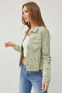 RISEN Full Size Raw Hem Button Up Cropped Denim Jacket Plus Size -Little Loom Store 79617c9d d6a0 4607 8233 e187a27d33c8 Min