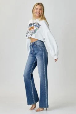 RISEN High Waist Jeans With Pockets -Little Loom Store 79d65abc ed41 47d5 a141 dae9758b1d9c Max