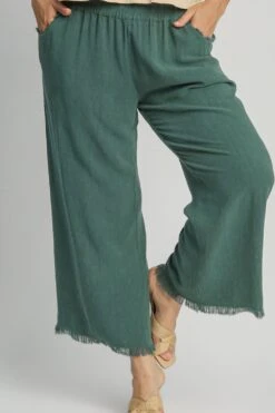 Umgee Full Size Linen Blend Elastic Waistband Wide Leg Pants Plus Size -Little Loom Store 7b0551ad a87d 4362 90f5 1736d4708808 Max