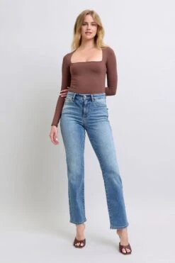 Judy Blue Full Size Wash Thermal Straight Jeans With Pockets -Little Loom Store 7bde0dcd 3e93 4ce9 bbaa c8cfa6b2a9a6 Max