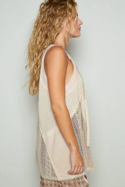 POL Lace Up Crochet Lace Tank -Little Loom Store 7d944103 e5c7 49ca 8418 2f863748edd2 Max