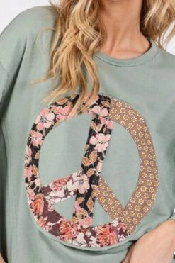 SAGE + FIG Floral Peace Patch Round Neck Top -Little Loom Store 7e08114d 42cf 4bd6 8405 c115114aa7fb Min