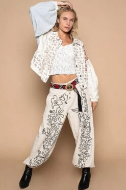 POL Printed Drop Shoulder Button Up Jacket -Little Loom Store 7f0e0bab ba12 484b 80a9 65a5cbc5fec1 Max