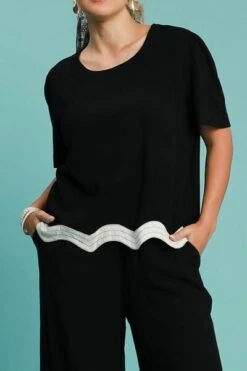 Umgee Full Size Linen Blend Scalloped Hem Top Plus Size -Little Loom Store 801a853c 694e 4f76 ab36 e5387aa67485 Min