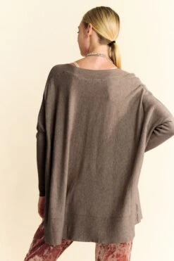 Davi & Dani Round Neck Dropped Shoulder Long Sleeve Knit Top -Little Loom Store 809310c3 0478 4fa1 85f5 29056f92a5f1 Max