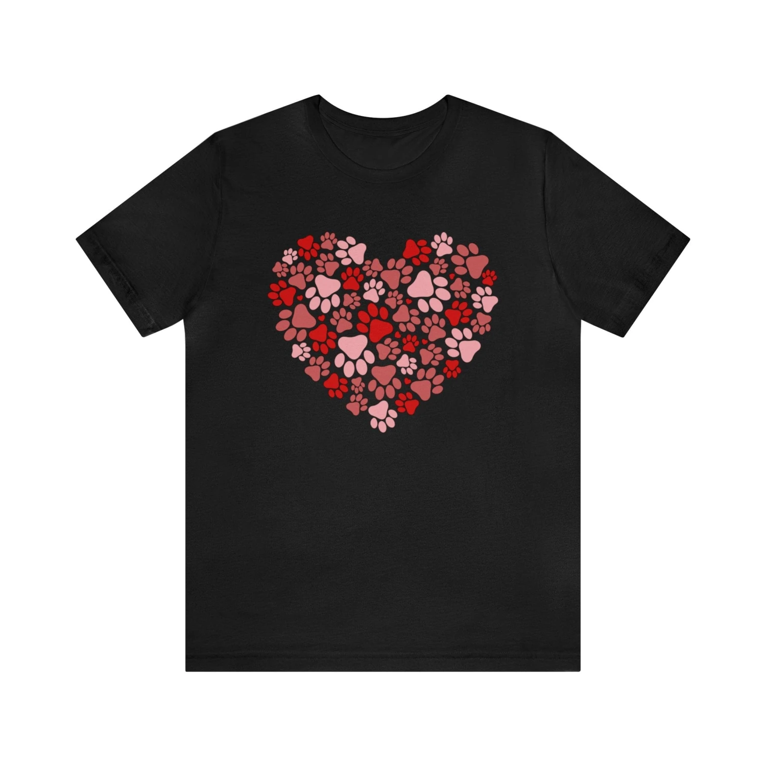 Dog Paw Heart Dog Mom Valentine's Day Short Sleeve Graphic T-Shirt 8 Dog Paw Heart Dog Mom Valentine's Day Short Sleeve Graphic T-Shirt - Image 6