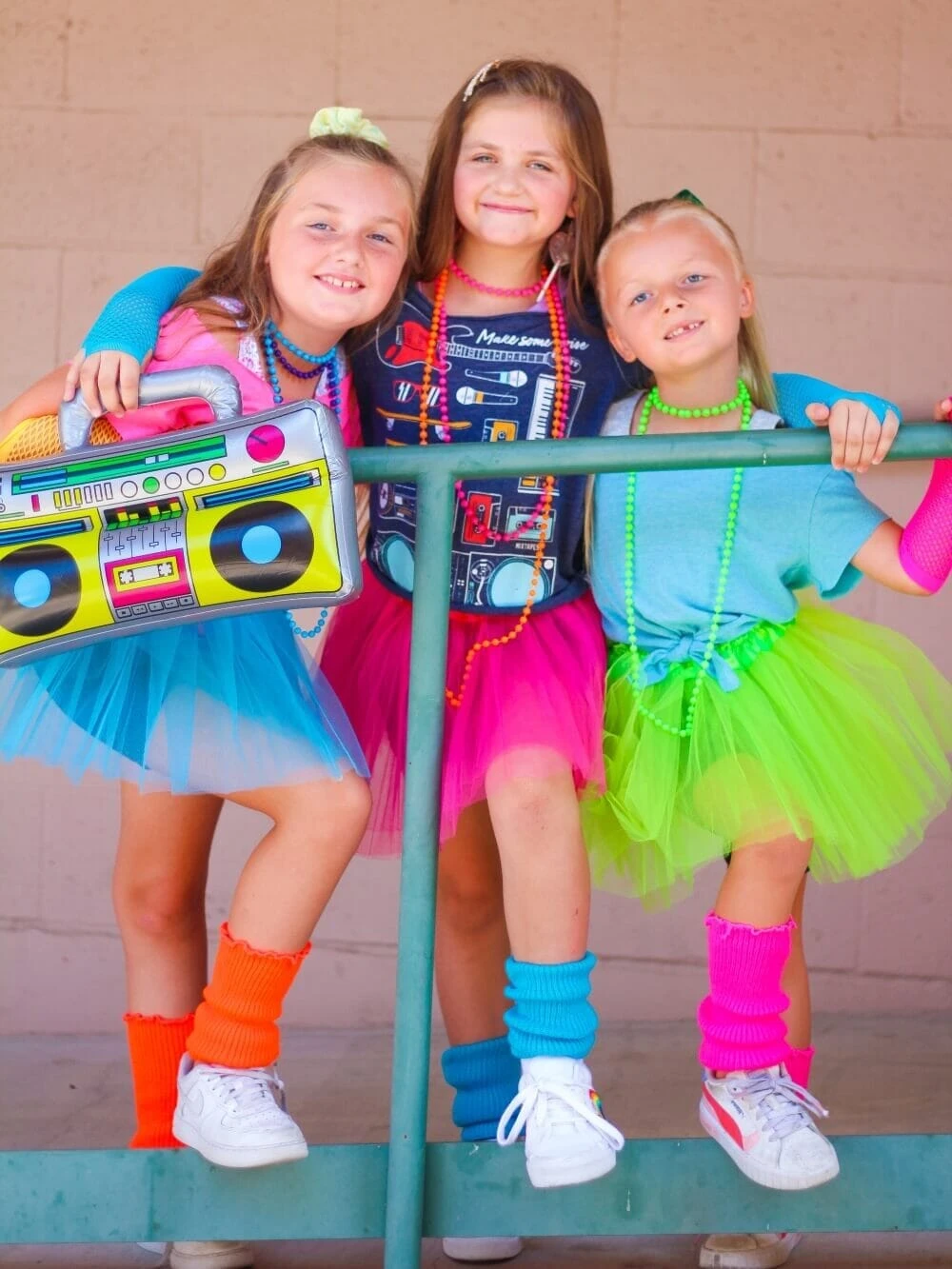 80s Tutu Costume Outfit For Toddlers & Little Girls - 4 Piece Dress Up Set 3 80s Tutu Costume Outfit For Toddlers & Little Girls - 4 Piece Dress Up Set