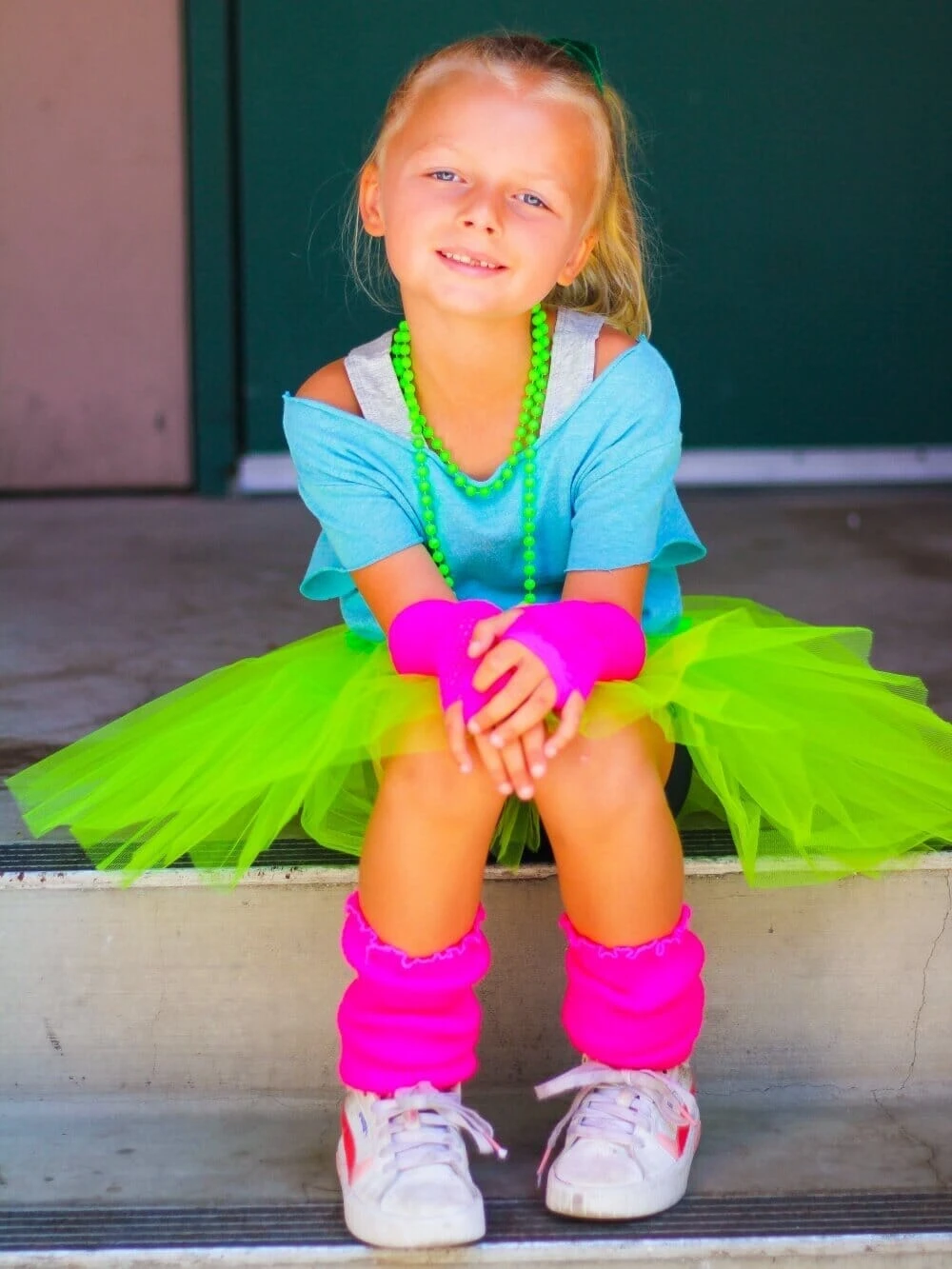 80s Tutu Costume Outfit For Toddlers & Little Girls - 4 Piece Dress Up Set 5 80s Tutu Costume Outfit For Toddlers & Little Girls - 4 Piece Dress Up Set - Image 3