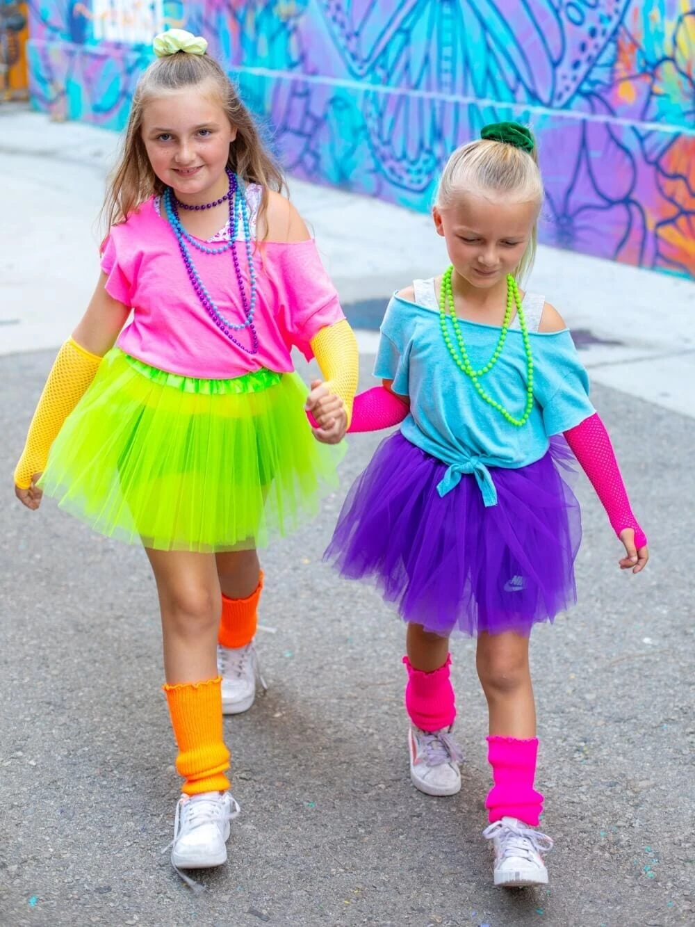 80s Tutu Costume Outfit For Toddlers & Little Girls - 4 Piece Dress Up Set 4 80s Tutu Costume Outfit For Toddlers & Little Girls - 4 Piece Dress Up Set - Image 2
