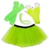 80s Costume For Teens Or Women In Neon Lime Green With Tutu & Accessories 2 80s Costume For Teens Or Women In Neon Lime Green With Tutu & Accessories -Little Loom Store 80 s Lime