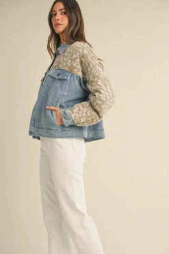 MABLE Quilted Paisley Print Contrast Denim Jacket -Little Loom Store 81184b13cc5c4f389ae4bbe050dc4eef Max Origin