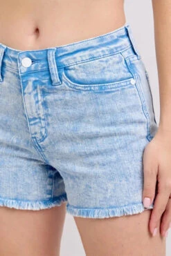 Judy Blue Mid Rise Garment Dyed Denim Shorts -Little Loom Store 816142af26704a3eb4692f2759b89a61 Max Origin