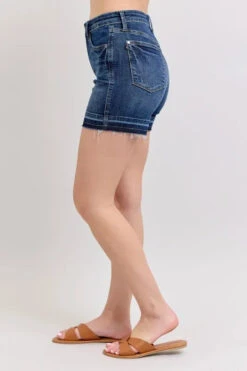 Judy Blue High Waist Tummy Control Destroy Release Hem Denim Shorts -Little Loom Store 82a2ea1966b8437d9d400df73fc50c0b Max Origin