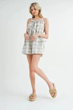 MABLE Plaid Sleeveless Button Down Romper -Little Loom Store 82cd834758e040de884f24d8ea07a01c Max Origin