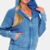Zenana Washed Zip Up Hooded Jacket -Little Loom Store 8405ed8f 3cec 45b6 806d 7ffb918982de Max