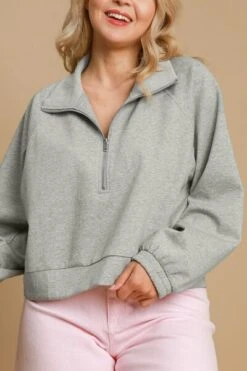 Umgee Full Size Half Zip Cropped Sweatshirt Plus Size -Little Loom Store 84f6e1d3 4a86 4260 99fa c49fbb88a059 Min