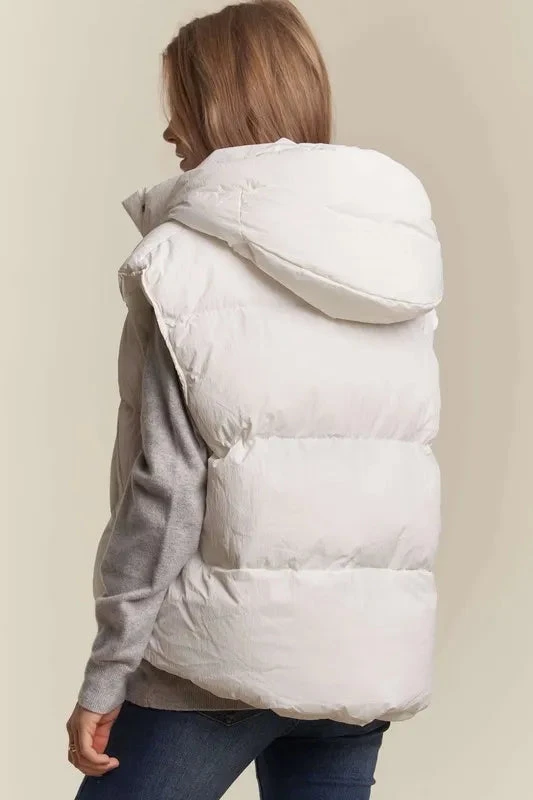 ADORA Casual Puffy Hoodie Vest 5 ADORA Casual Puffy Hoodie Vest - Image 3