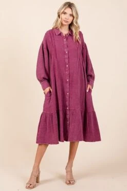 Mittoshop Mineral Wash Cotton Gauze Ruffle Midi Shirt Dress 9 Mittoshop Mineral Wash Cotton Gauze Ruffle Midi Shirt Dress -Little Loom Store 8833f586 e01e 4436 8272 5cd32c8d6b5f Min