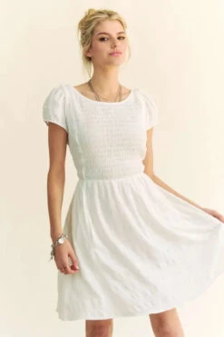 Davi & Dani Crossed Back Short Sleeve Dress With Pockets -Little Loom Store 889898aaa50b456892b7d14d8845aeeb Max Origin