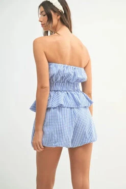 MABLE Gingham Tube Top And Shorts Set -Little Loom Store 88f6a0374ae145778441690490e5afb3 Max Origin