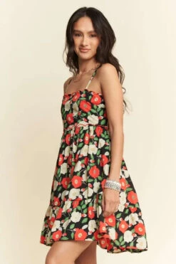Davi & Dani Floral Scalloped Cutout Back Mini Dress -Little Loom Store 894683de883844dcaa7d07de3a2d3be2 Max Origin