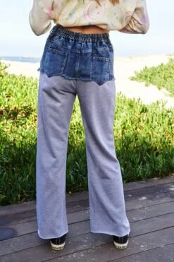 Davi & Dani Raw Hem Denim Patchwork Wide Leg Pants -Little Loom Store 8a76445f 7996 4c44 87f7 9107655f2aaa Max