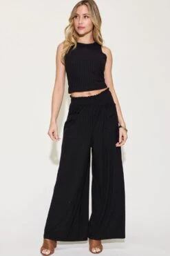 Basic Bae Full Size Ribbed Tank And Wide Leg Pants Set -Little Loom Store 8ac61a98 f7ed 4da7 827b 52799e969185 Max