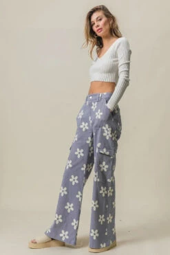 BiBi Flower Printed Side Pocket Wide Pants -Little Loom Store 8ad39cf6d1454667a9afe42e299c4cd3 Max Origin