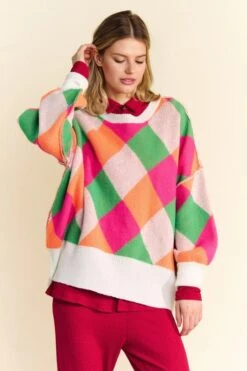 Davi & Dani Exposed Seam Color Block Dropped Shoulder Sweater 11 Davi & Dani Exposed Seam Color Block Dropped Shoulder Sweater -Little Loom Store 8bb44a5a 591a 4a8c 8971 fbd468b0c64b Max