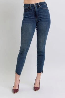 Judy Blue Full Size High Waist Tummy Control Step Hem Skinny Jeans Plus Size