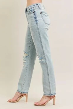 Judy Blue Full Size Mr Repair Stitch Detail Destroy Single Cuff Bf Jeans Plus Size -Little Loom Store 8c3057b08b0447d5857ff38fbf290e7c Max Origin