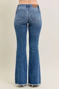 Judy Blue Full Size Mr Vintage Wash Flare Jeans W/ Destroy And Fray Hem Plus Size -Little Loom Store 8c47c58084b748b1991306830f91edb3 Max Origin