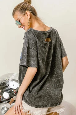 BiBi Laser Cut Mineral Washed Old Glory Lip Print Top -Little Loom Store 8c7a32a65a154132b98b8657ad29e138 Max Origin
