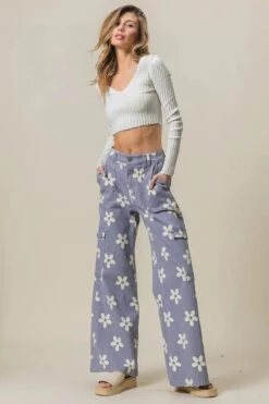 BiBi Flower Printed Side Pocket Wide Pants -Little Loom Store 8d4c59f661ba4506a0c48b2957c1fdc3 Max Origin